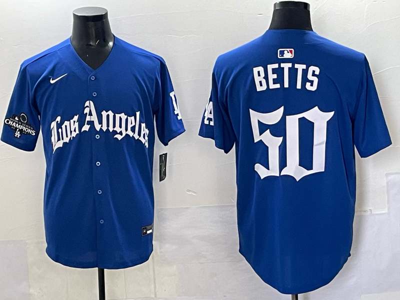 Men Los Angeles Dodgers #50 Betts Blue 2025 Nike MLB Jersey style 004->los angeles dodgers->MLB Jersey